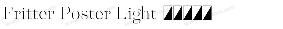 Fritter Poster Light字体转换